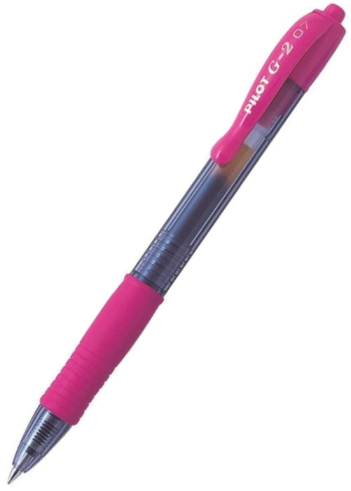 Pilot G-2 Gel Rollerball Pen - Fine 0.7mm, Pink 12 Pack