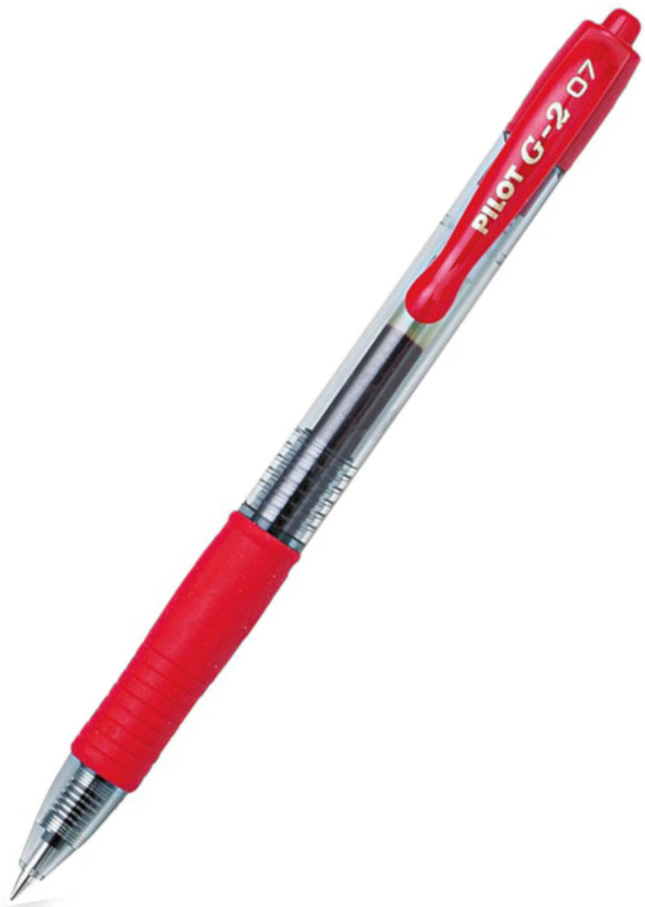 Pilot G-2 Gel Rollerball Pen - Fine 0.7mm, Red 12 Pack