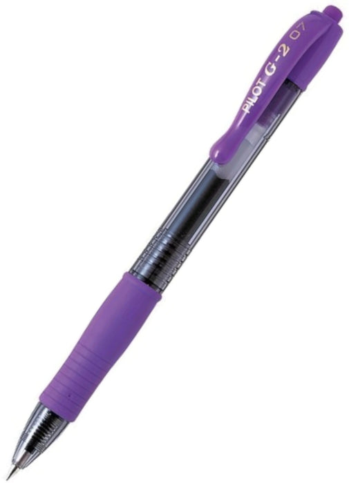 Pilot G-2 Gel Rollerball Pen - Fine 0.7mm, Violet 12 Pack