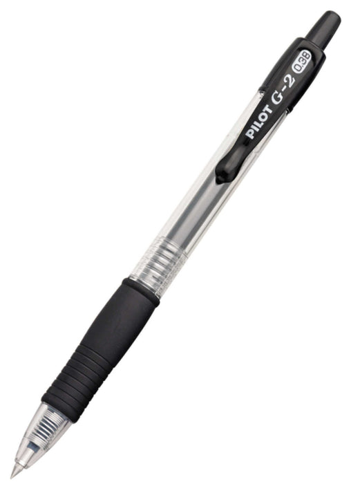 Pilot G-2 Gel Rollerball Pen - Ultra Fine 0.38mm, Black 12 Pack
