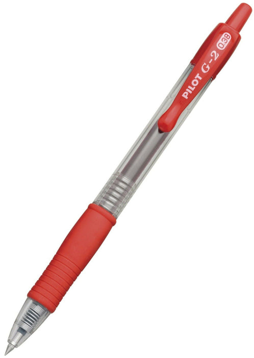 Pilot G-2 Gel Rollerball Pen - Ultra Fine 0.38mm Red