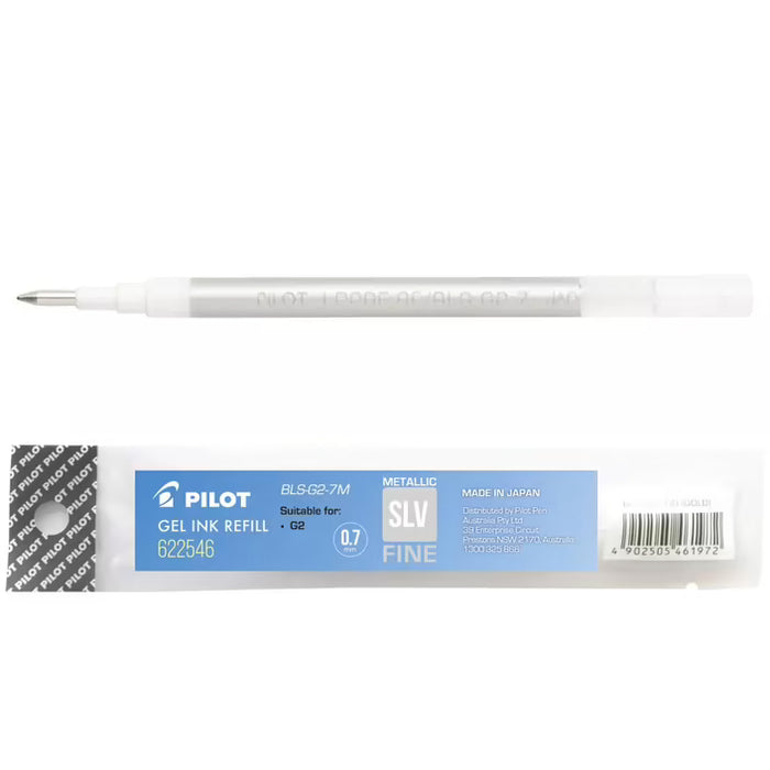 Pilot G2 Gel Pen Refill - Silver 0.7mm Fine