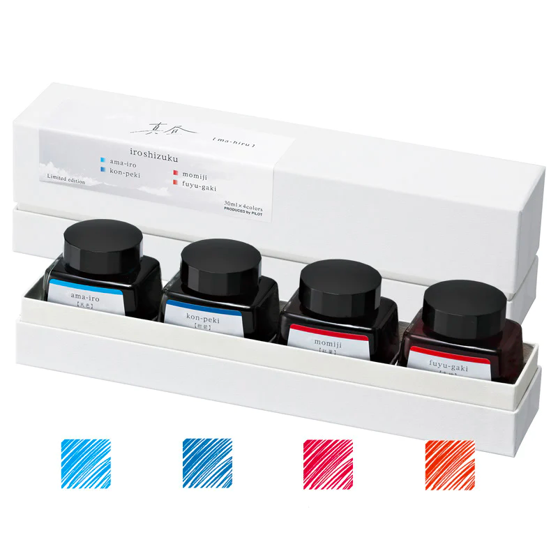 Pilot Iroshizuku Ink - Limited Edition 4 Colour Set - Midday (Ma-Hiru) - 30ml Bottle