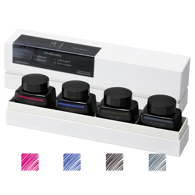 Pilot Iroshizuku Ink - Limited Edition 4 Colour Set - Waning Moon (Zan-Getsu) - 30ml Bottle