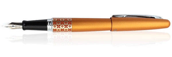 Pilot Metropolitan MR3 Orange Flower Italic Stub Fountain Pen