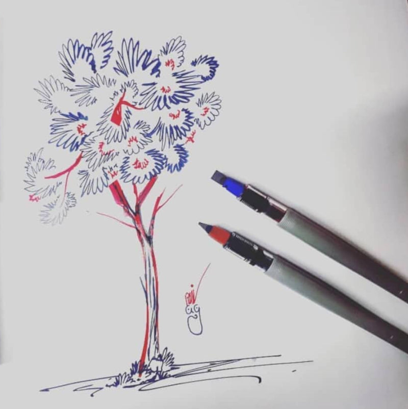 Pilot Parallel Pen - Red 1.5mm