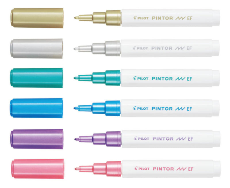 Pilot Pintor Extra Fine Marker - Metallics 6pc Set