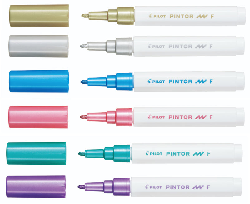 Pilot Pintor Fine Marker - Metallics 6pc Set