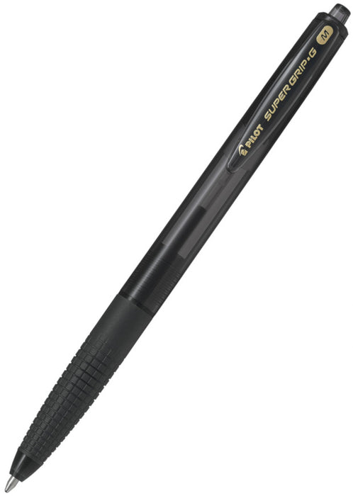 Pilot Super Grip-G Retractable Ballpoint Pen Medium 1.0 Black Noir