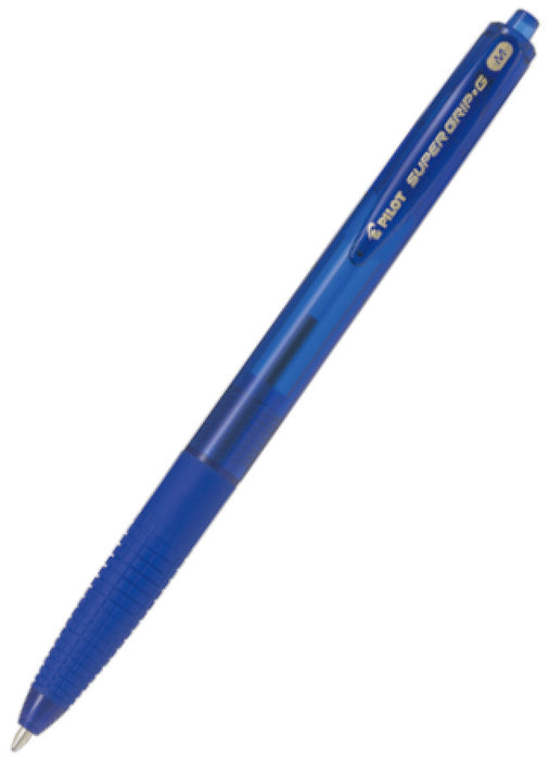 Pilot Super Grip-G Retractable Ballpoint Pen Medium 1.0 Blue Bleu