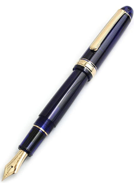 Platinum #3776 Century Fountain Pen - Chartres Blue/Gold Medium