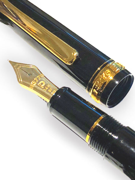 Platinum #3776 Century Fountain Pen - Black/Gold Medium Nib
