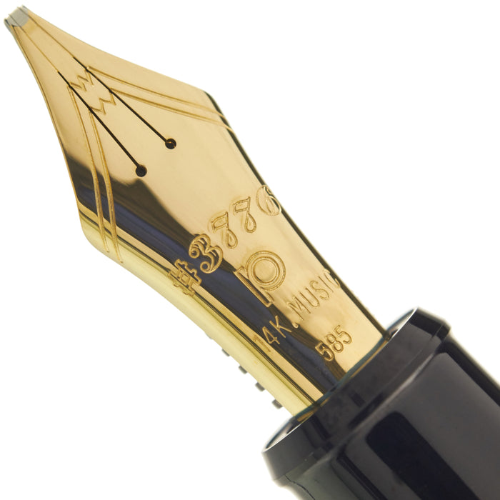 Platinum #3776 Century Fountain Pen - Black/Gold Music Nib