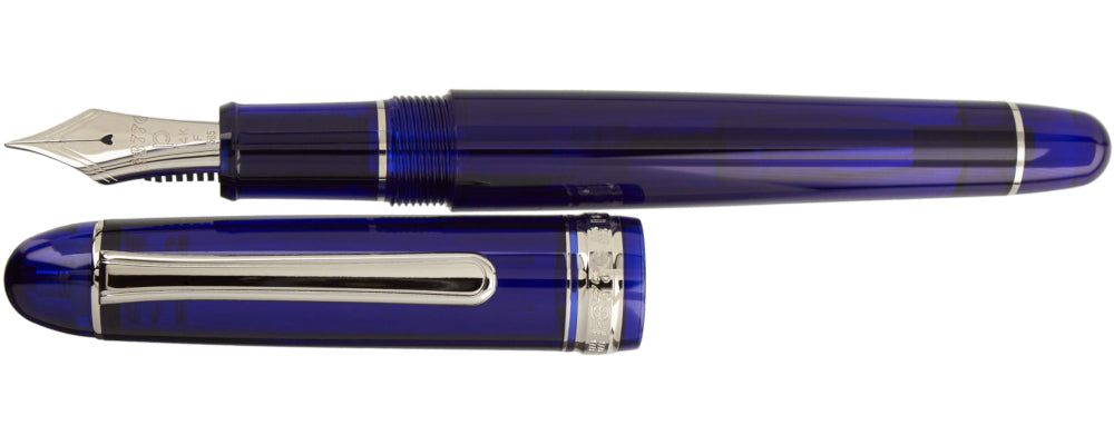 Platinum #3776 Century Fountain Pen - Chartres Blue/Rhodium Soft Fine Nib