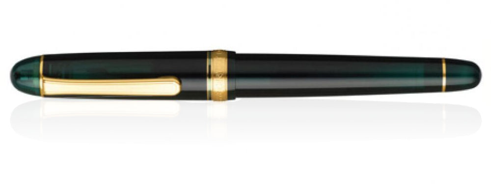 Platinum #3776 Century Fountain Pen - Laurel Green/Gold Soft Fine Nib