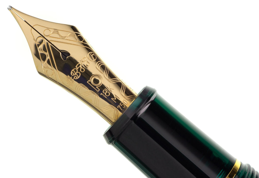 Platinum #3776 Century Fountain Pen - Laurel Green/Gold Ultra Extra Fine Nib