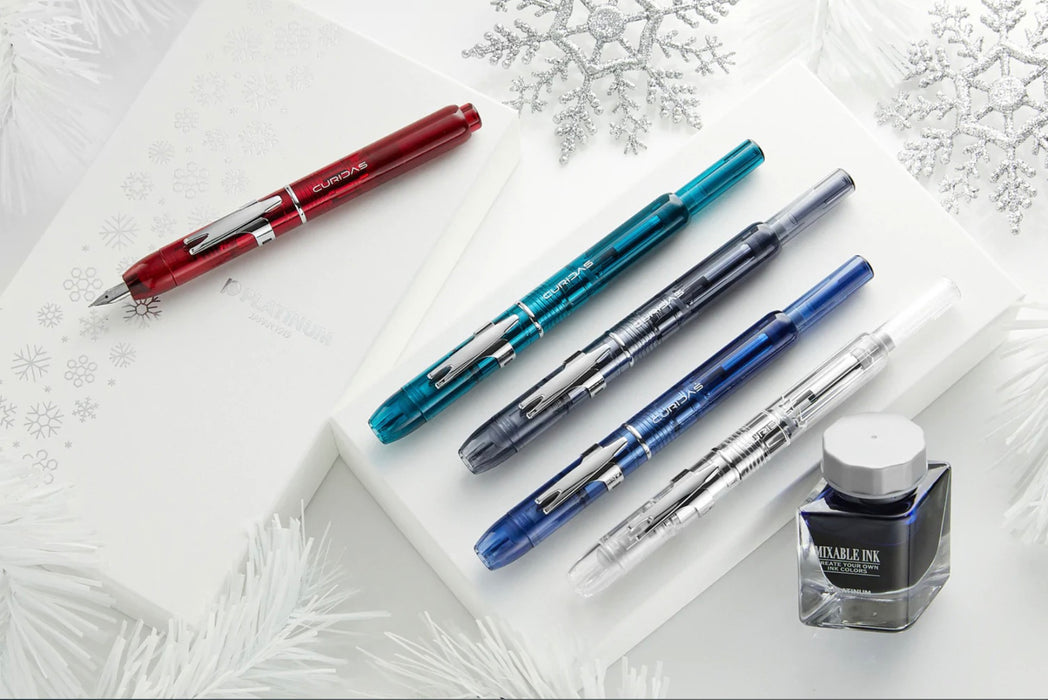 Platinum Curidas Fountain Pen Gift Set - Gran Red - Fine