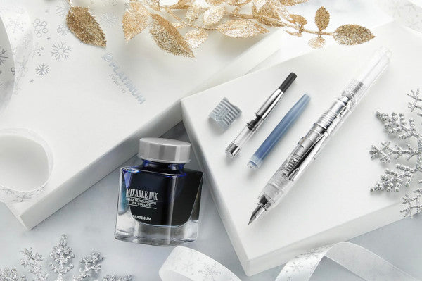Platinum Curidas Fountain Pen Gift Set - Prism Crystal - Fine