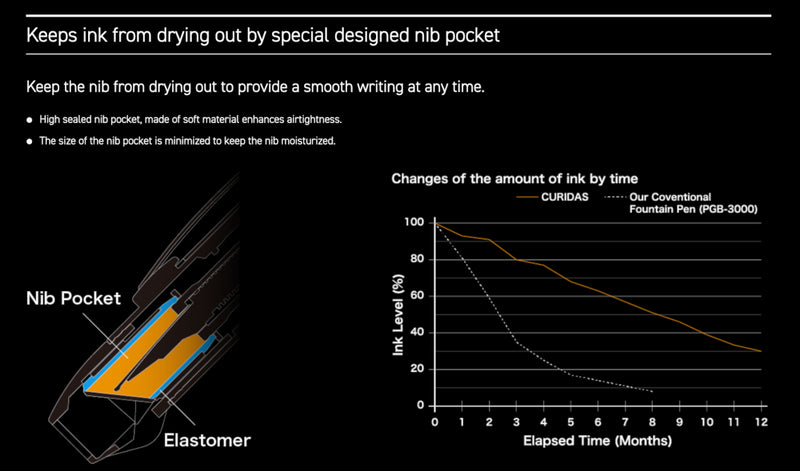 Platinum Curidas Fountain Pen - Grand Red Extra Fine