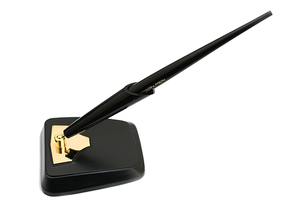 Platinum Desk Pen Stand - Single Pen - Black