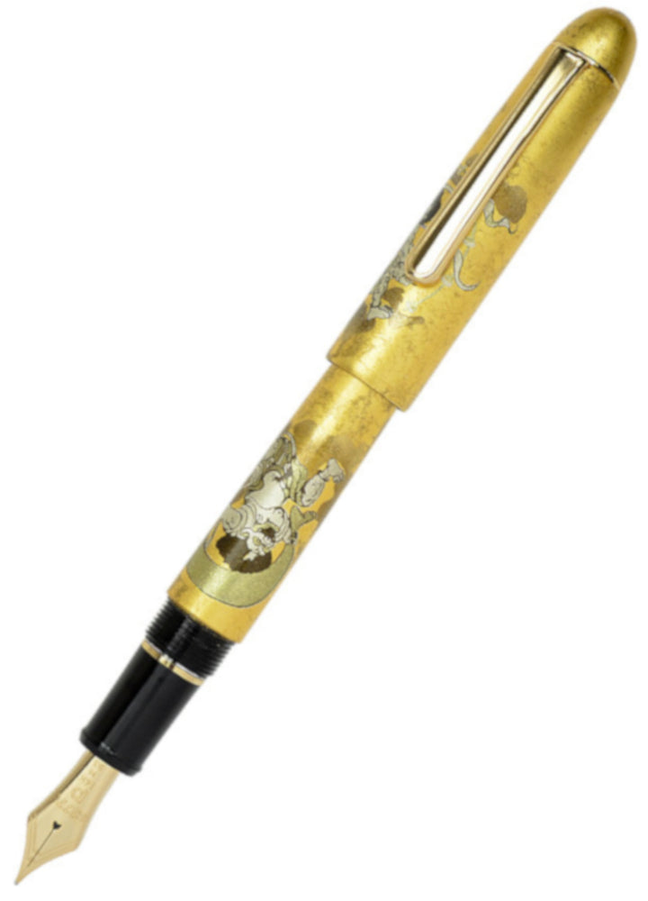 Platinum Kanazawa-Haku Fountain Pen - Fujin Raijin - Broad