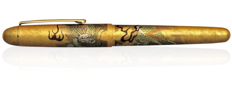 Platinum Kanazawa-Haku Fountain Pen - Ascending Dragon - Broad