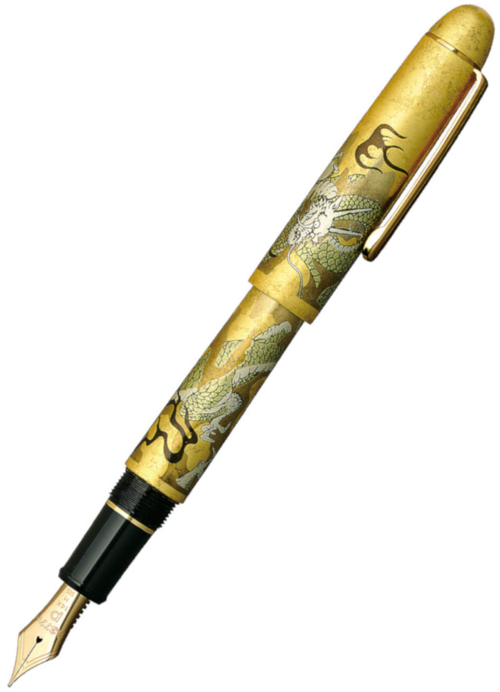Platinum Kanazawa-Haku Fountain Pen - Ascending Dragon - Broad