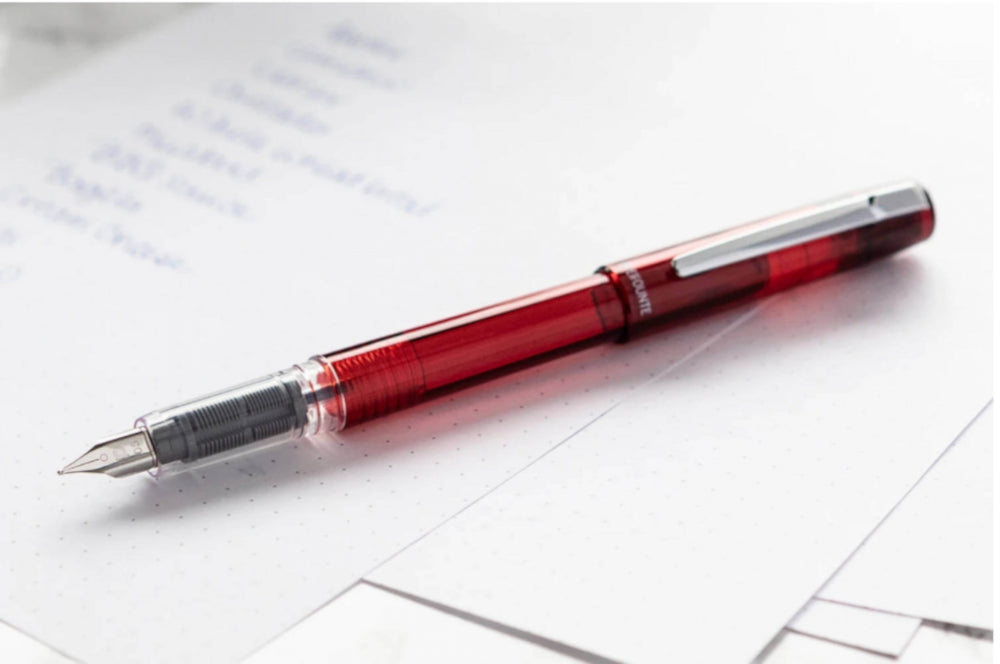 Platinum Prefounte Fountain Pen - Crimson Red, Fine Point