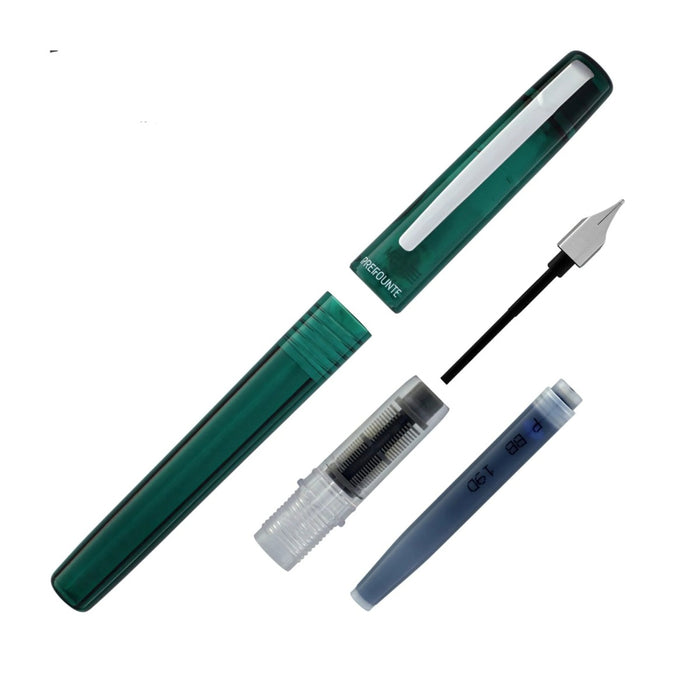 Platinum Prefounte Fountain Pen - Emerald Green, Fine Point