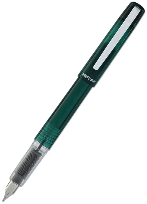 Platinum Prefounte Fountain Pen - Emerald Green, Fine Point