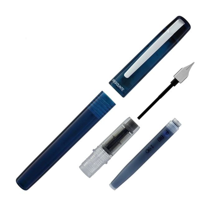 Platinum Prefounte Fountain Pen - Night Sea, Medium Nib, Slip & Seal Mechanism, Includes Cartridge