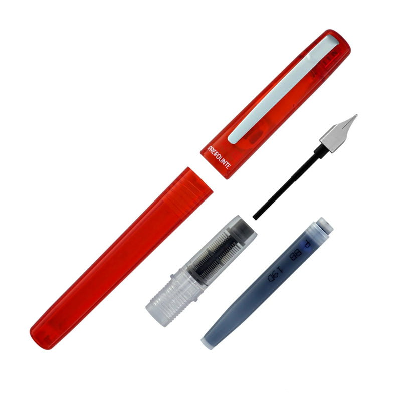 Platinum Prefounte Fountain Pen - Vermillion Orange, Medium Point