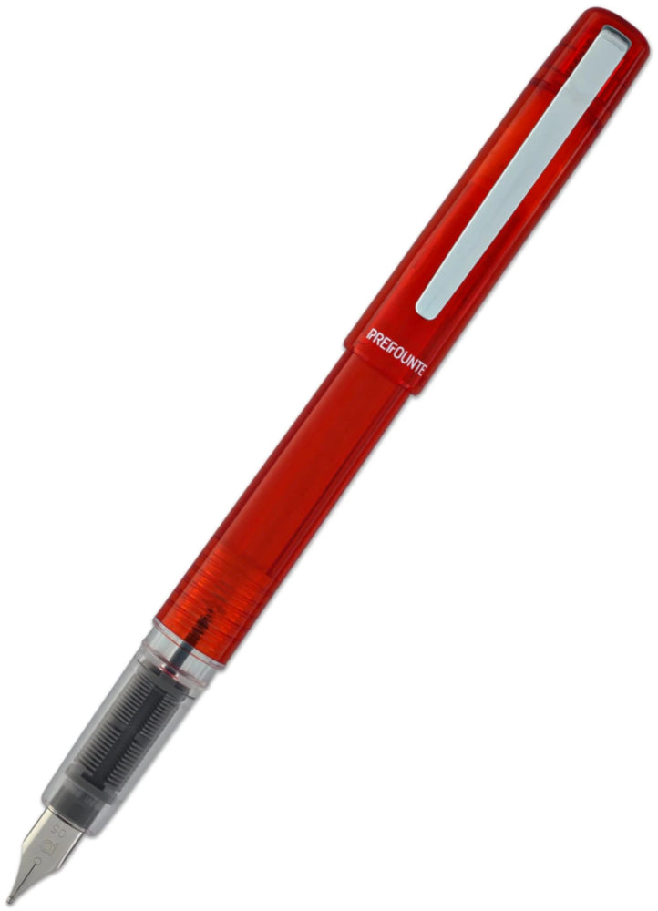 Platinum Prefounte Fountain Pen - Vermillion Orange, Fine Point