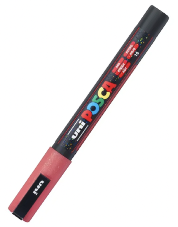 POSCA PC 3M Paint Marker Glitter Red