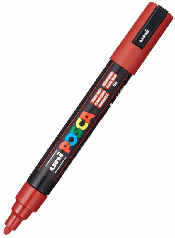POSCA PC 5M Paint Marker Ruby Red — Pulp Addiction