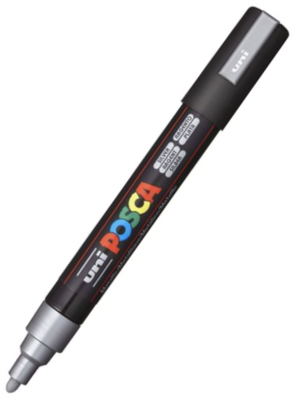 POSCA PC 5M Paint Marker Silver
