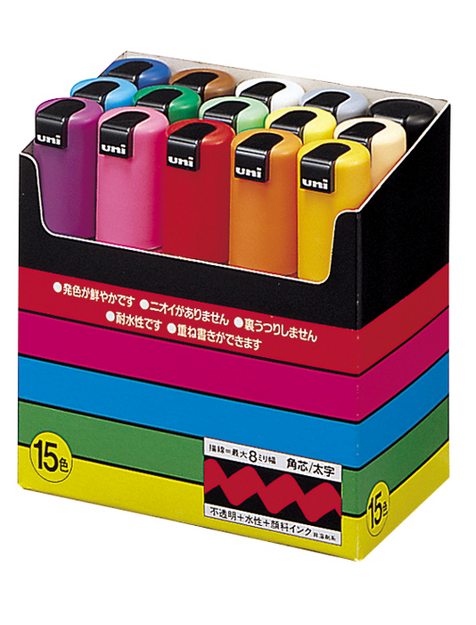 POSCA PC 8K Paint Marker 15 Pack Assorted Colours