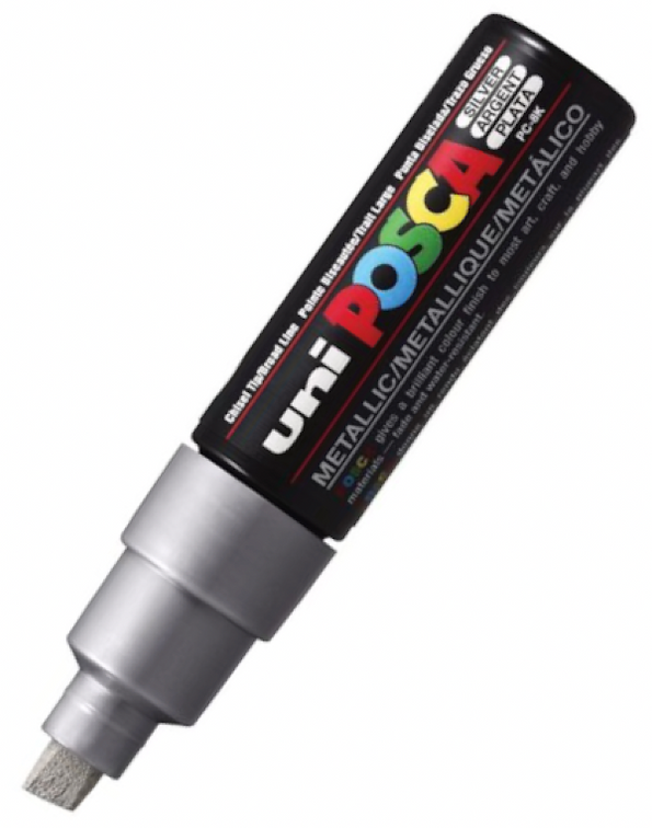 POSCA PC 8K Paint Marker Silver — Pulp Addiction