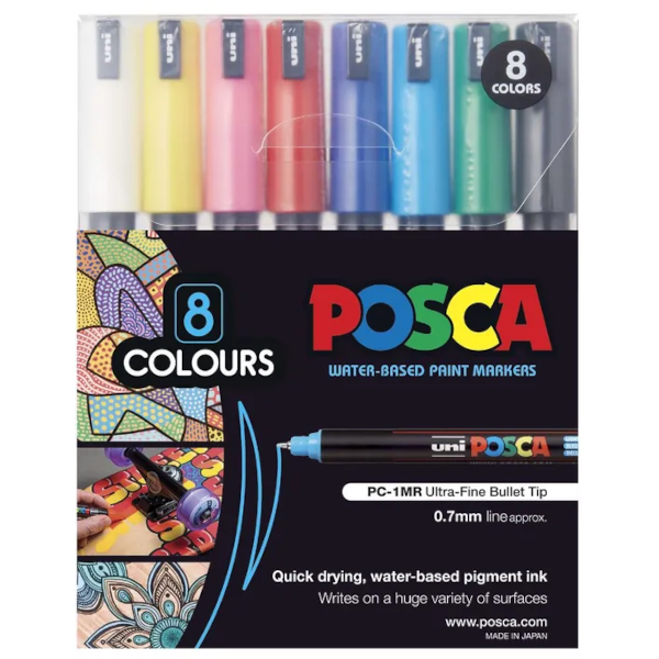 POSCA PC1MR Paint Markers Assorted 8 Pack