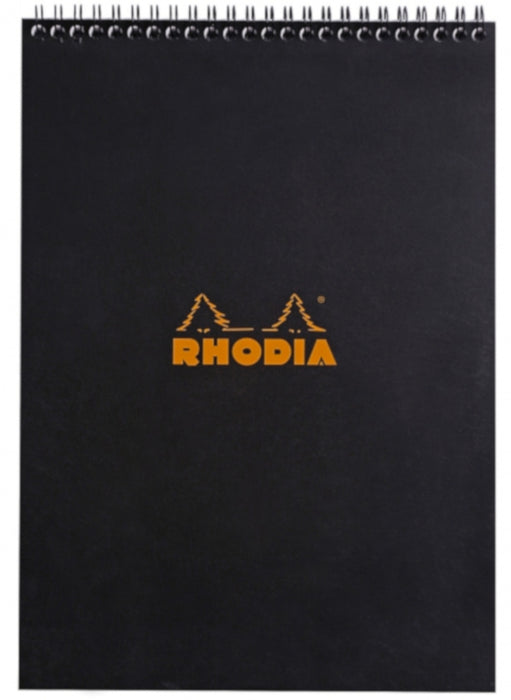 Rhodia No. 18 Notepad - Wirebound, Black, Lined