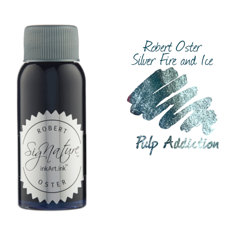 Robert Oster Shake 'N' Shimmy Ink - Silver Fire and Ice 50ml