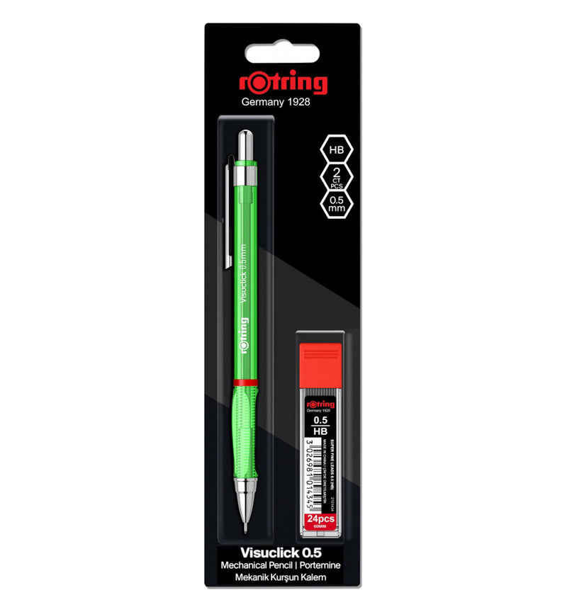 Rotring Visuclick Mechanical Pencil - 0.5mm Green with Leads