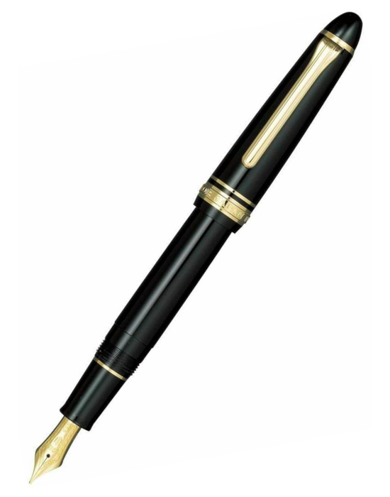 Sailor 1911S Fountain Pen - Black GT - F