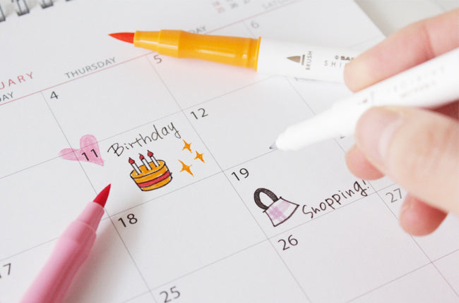 Sailor Shikiori Brush Pen - 5 Colour Summer Set