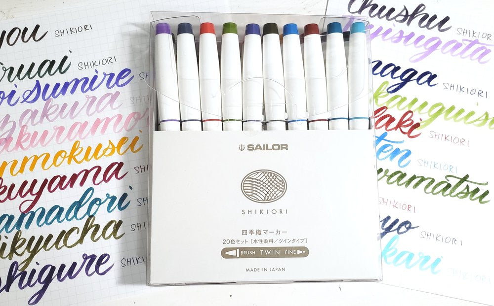 Sailor Shikiori Four Seasons Brush Pen - 20 Colour Set