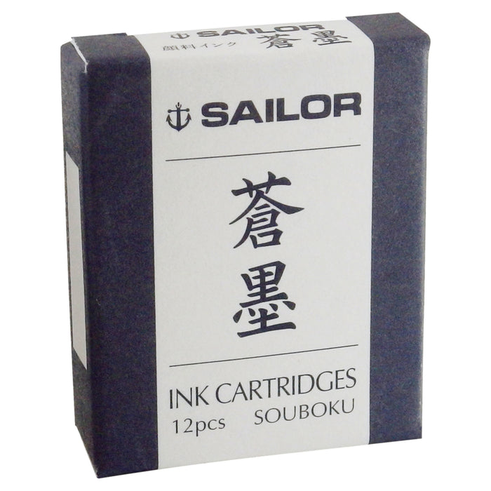 Sailor Sou Boku Ink Cartridges - Dark Blue Black