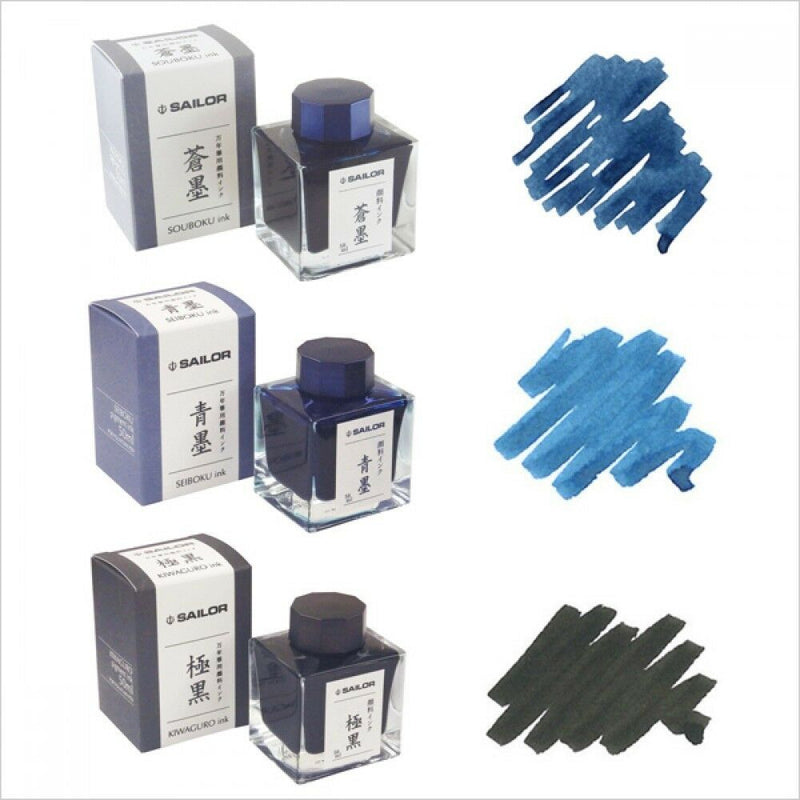 Sailor Sou Boku Ink Bottle - 50ml Dark Blue Black
