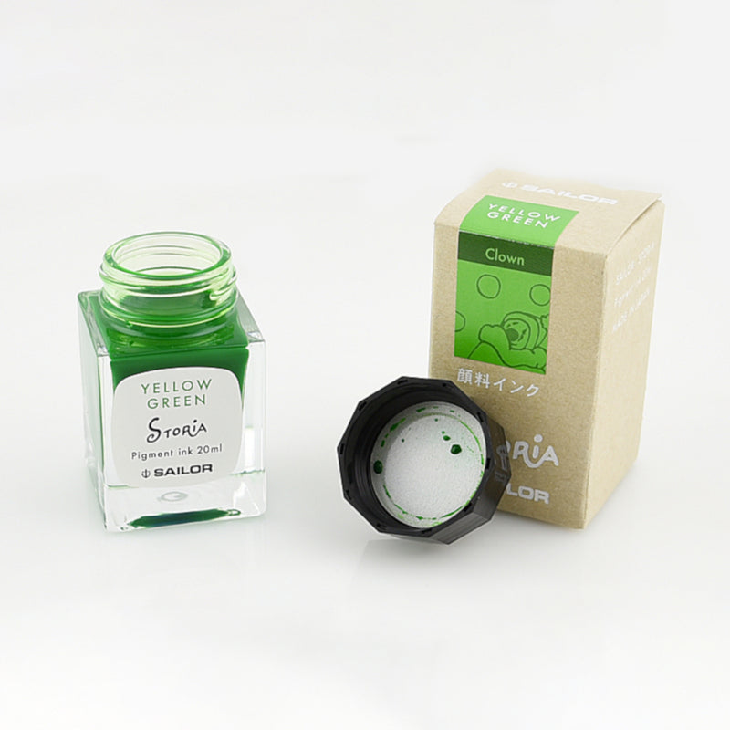 Sailor Storia Pigment Ink - Yellow Green Clown