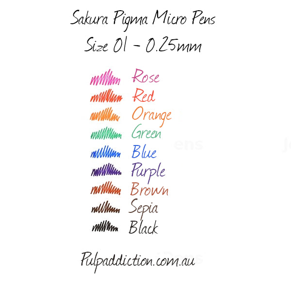 Sakura Pigma Micron Pen - Size 01 - 0.25 mm - Sepia