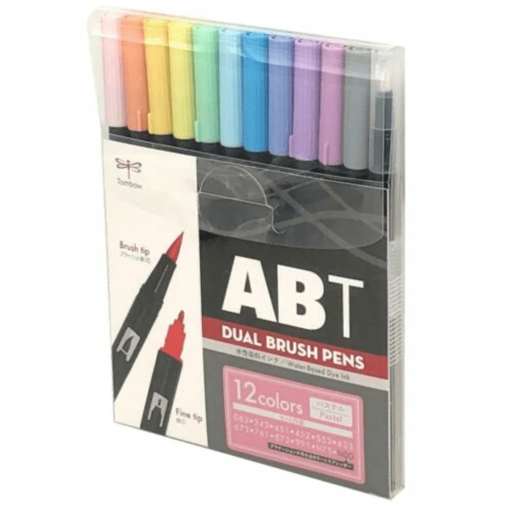 Tombow Fudenosuke Brush Pen Pastel Colors - Tokyo Pen Shop